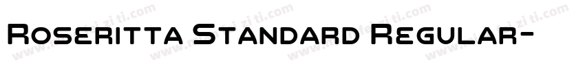 Roseritta Standard Regular字体转换